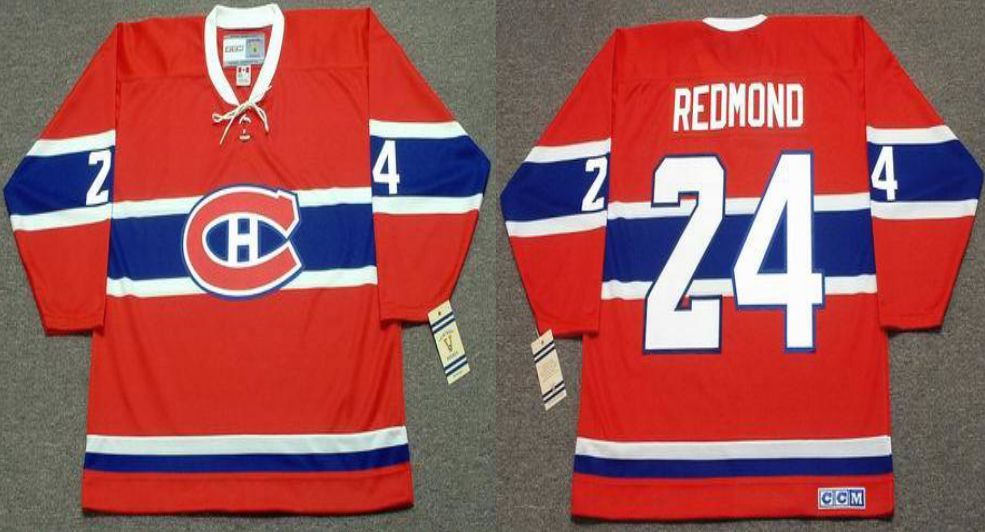 2019 Men Montreal Canadiens #24 Redmond Red CCM NHL jerseys